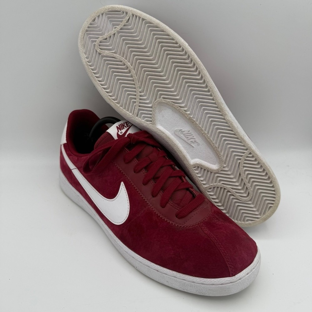 Men's Nike Bruin Low Team Red White Leather Suede Shoes Size 11.5 845056-600